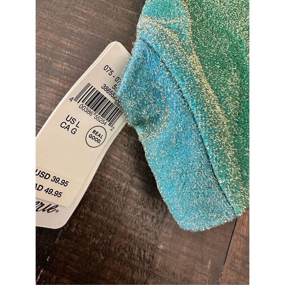 Aerie Offline Green Shimmer Swim Bikini Top Size Large New - Picture 3 of 3